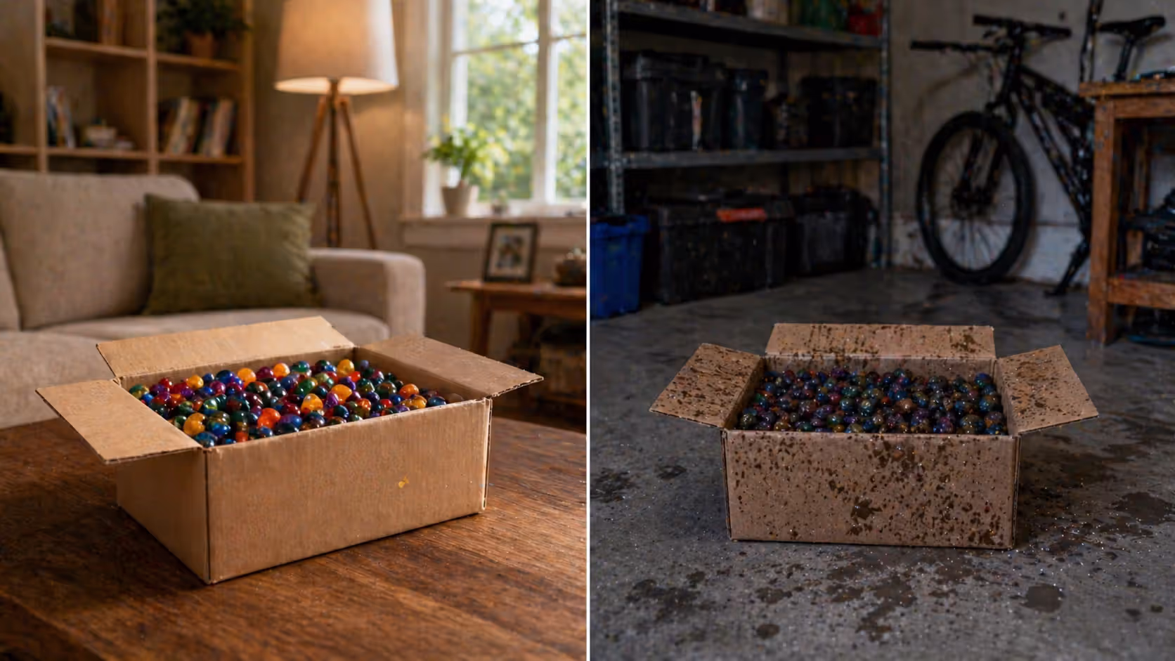 comparison of paintball storage conditions indoor vs garage