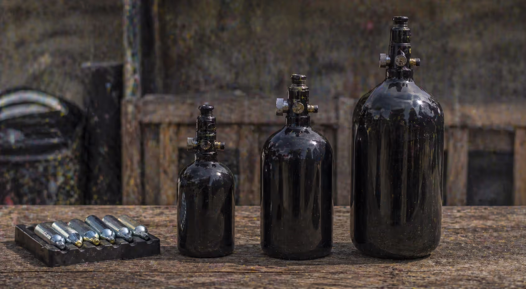 different CO2 cartridges and tanks for paintball comparison