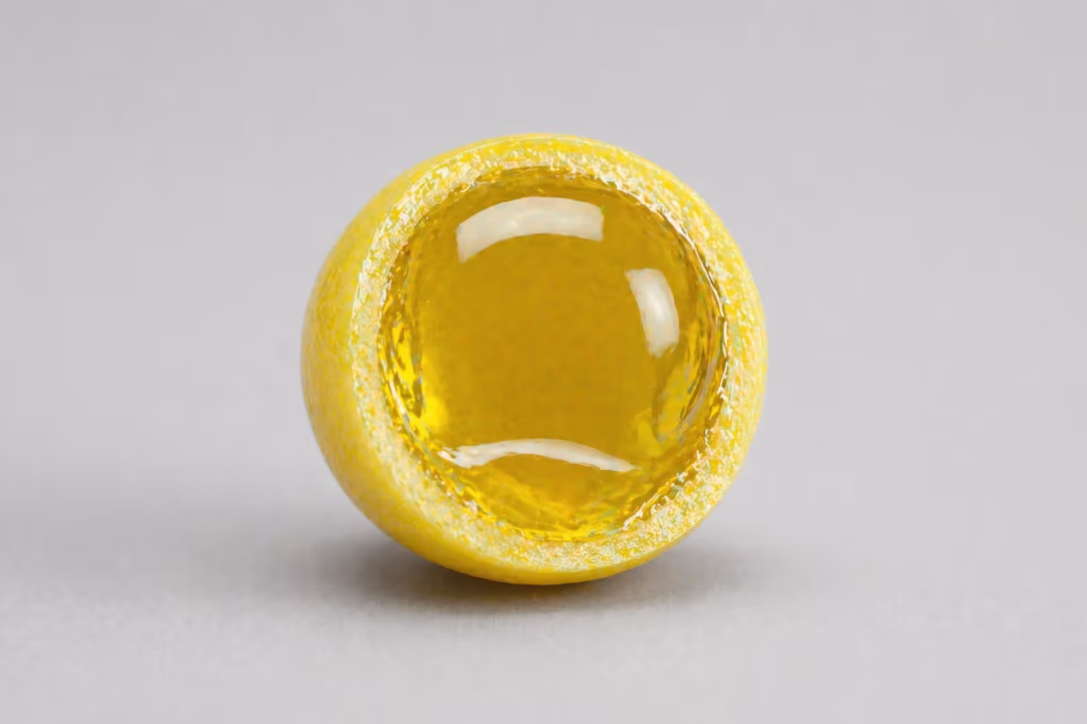 cross section of paintball showing gelatin shell and inner fill