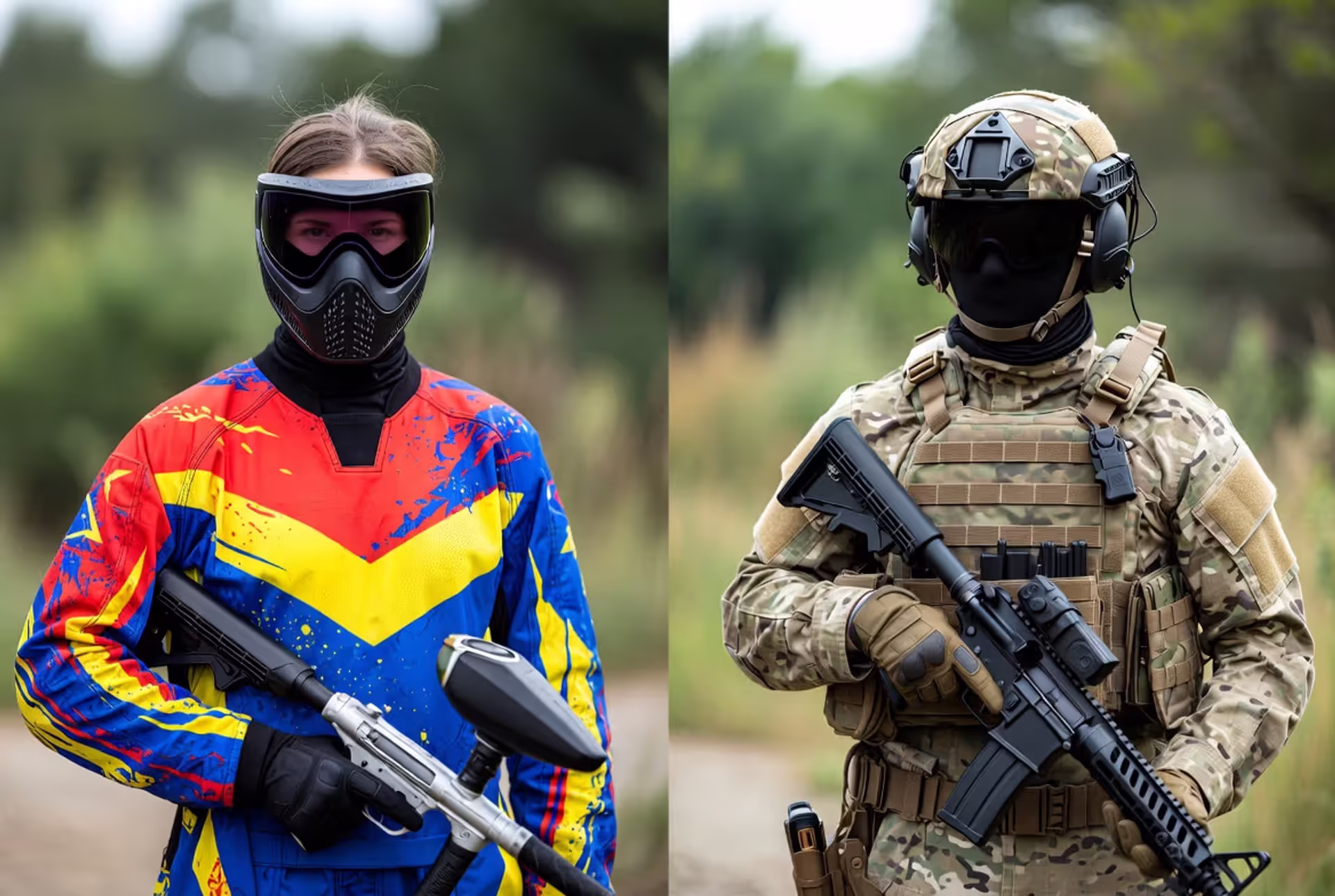 Airsoft vs paintball