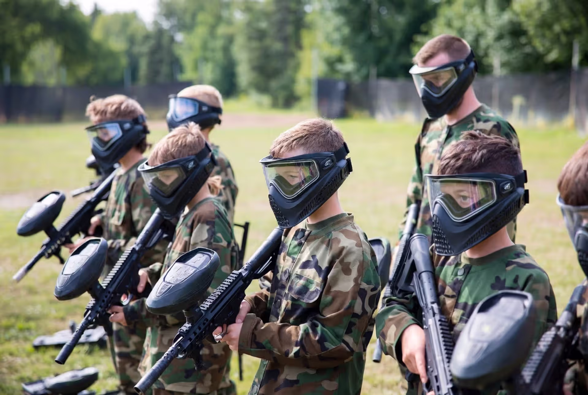 First paintball experience for kids