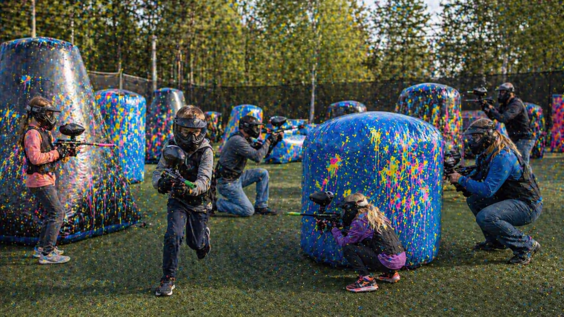 Low impact paintball for families